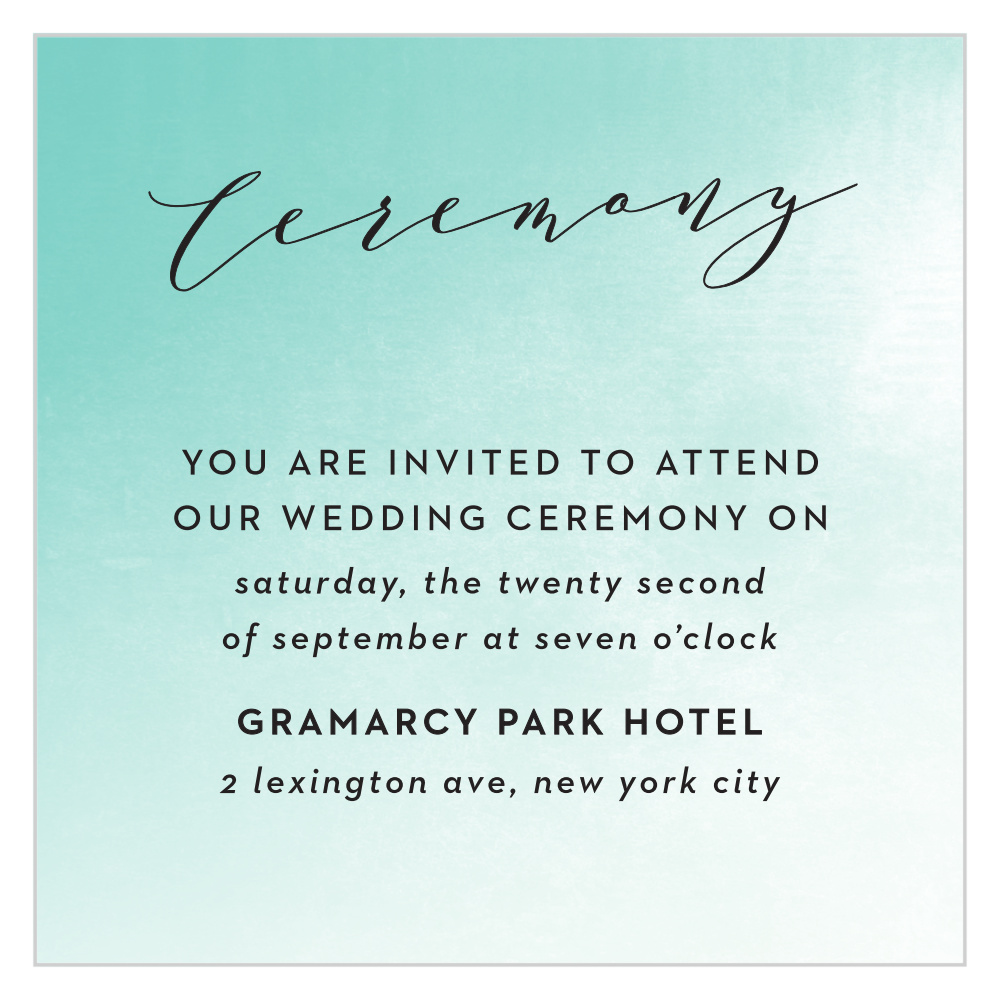 Ocean Spray Ceremony Cards
