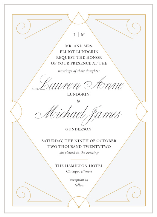 Our New Deco Frame Wedding Invitations are the perfect combination of elegance and style! 