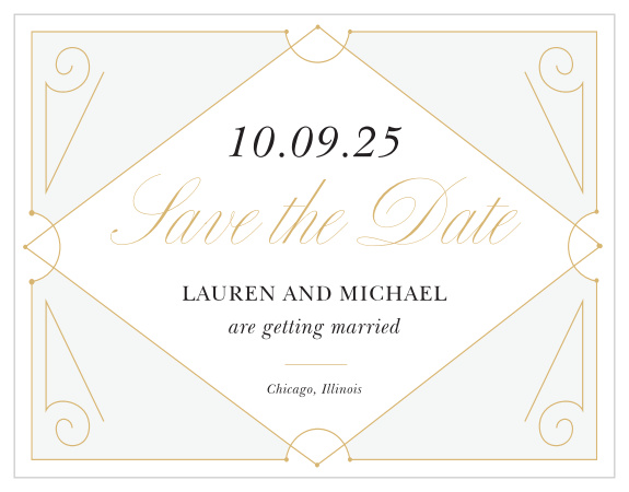 Our New Deco Frame Save-the-Date Magnets are the perfect combination of elegance and style! 