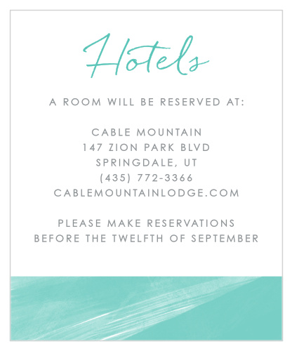 Ocean Watercolor Accommodation Cards