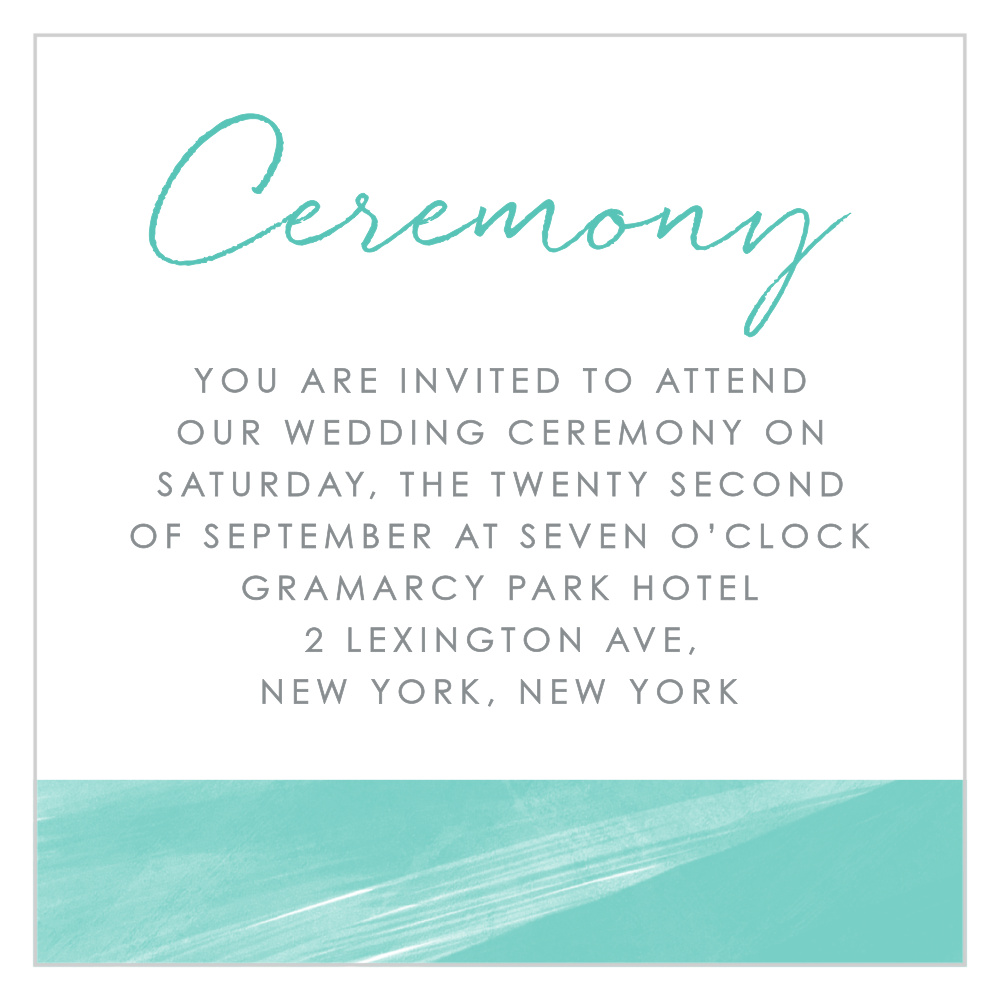 Ocean Watercolor Ceremony Cards
