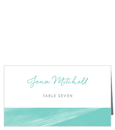 Guide your guests to their seats with these stunning Ocean Watercolor Place Cards.