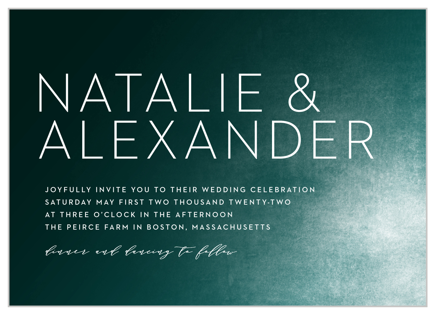 Modern Ombre Wedding Invitations