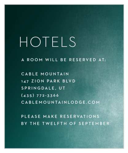 Modern Ombre Accommodation Cards