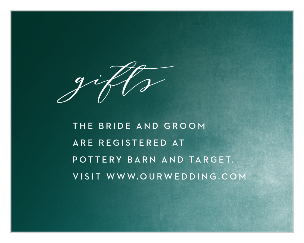 Modern Ombre Registry Cards