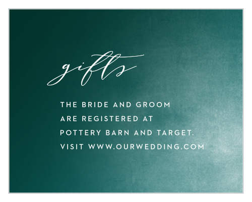 Modern Ombre Registry Cards