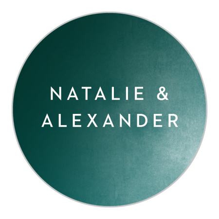 Modern Ombre Wedding Stickers