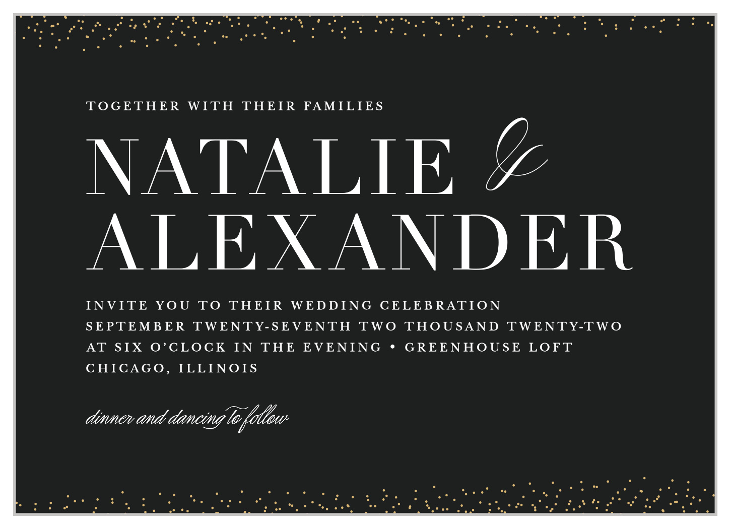 Luminous Sparkles Wedding Invitations