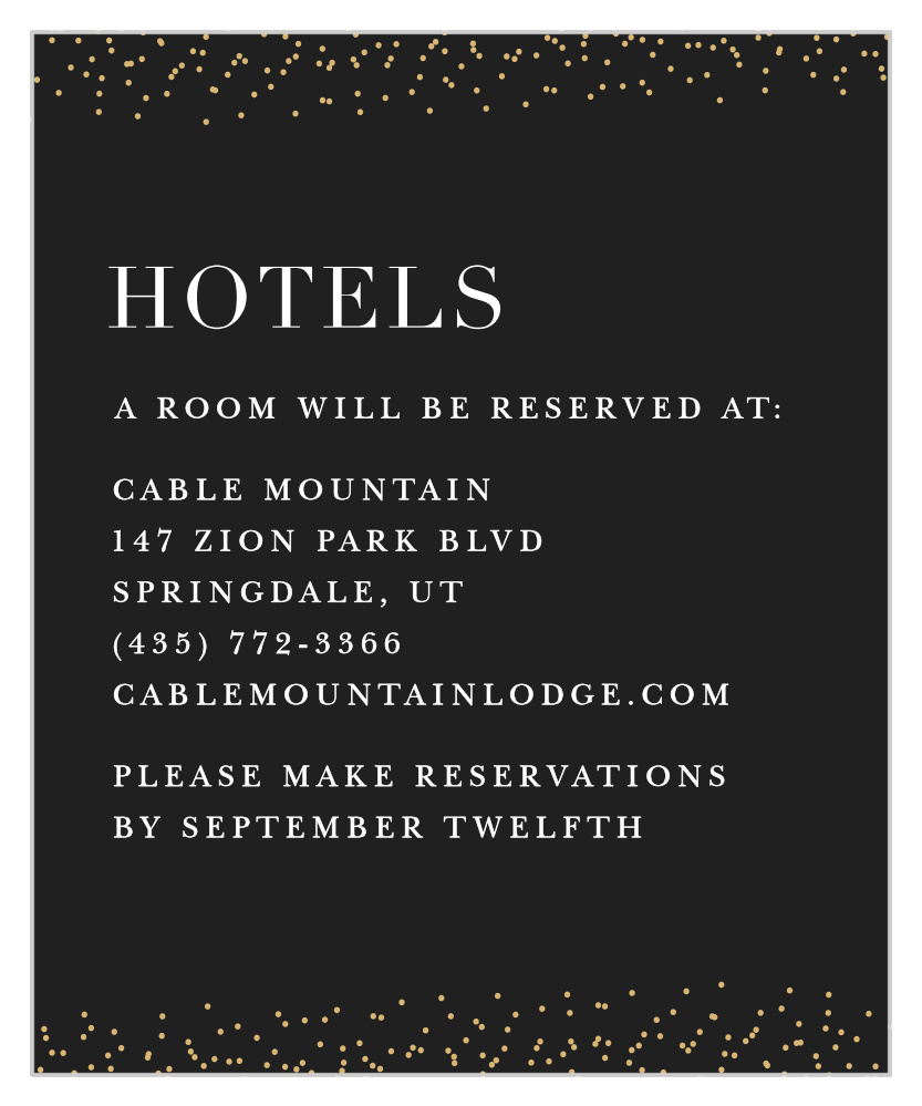 Luminous Sparkles Accommodation Cards