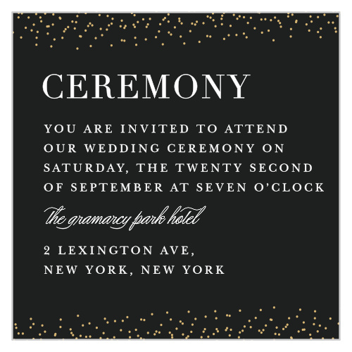 Luminous Sparkles Ceremony Cards