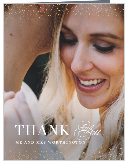 Luminous Sparkles Wedding Thank You Cards