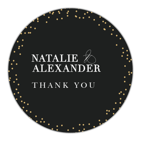 Luminous Sparkles Wedding Stickers