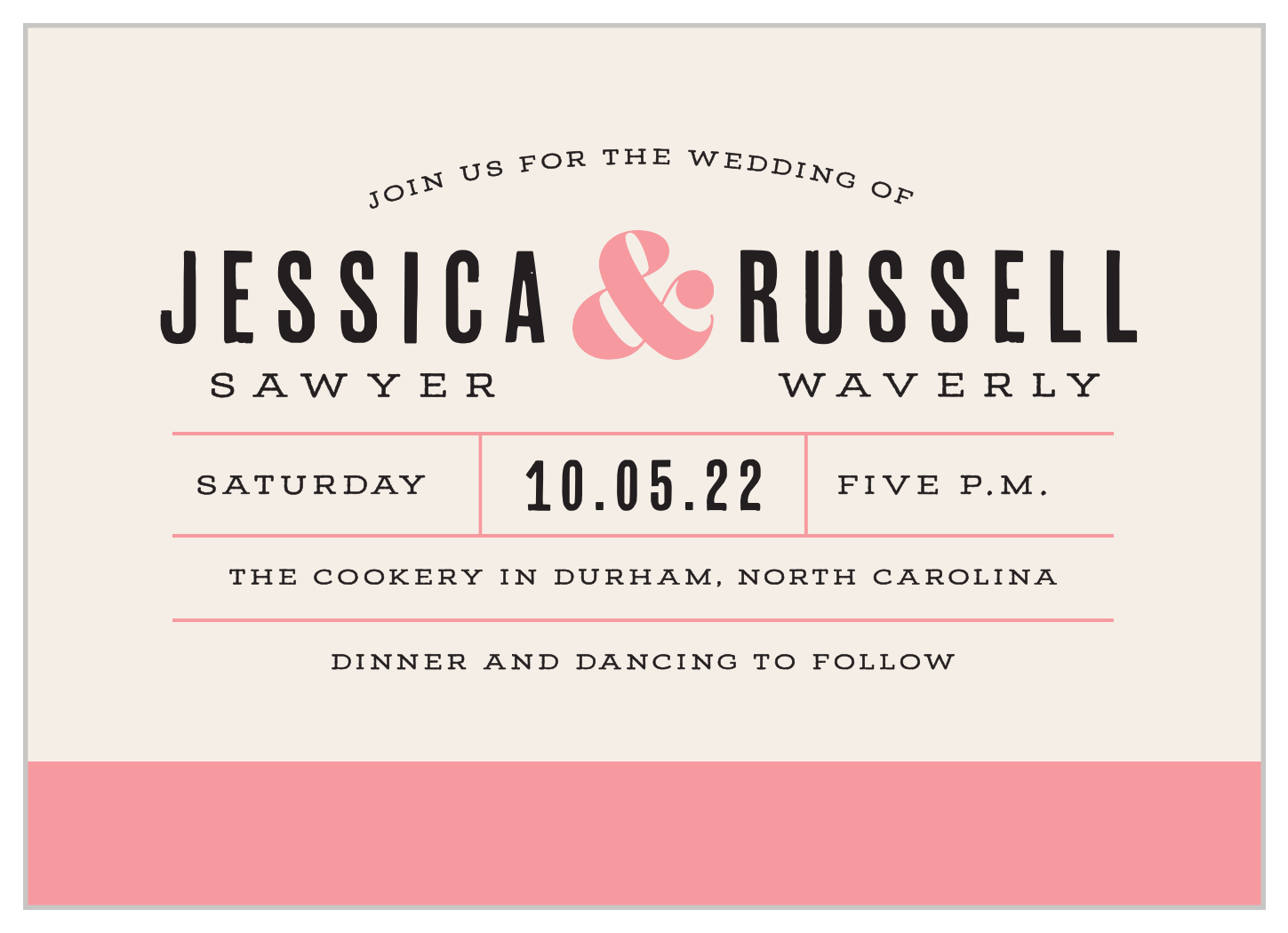 Color Block Wedding Invitations