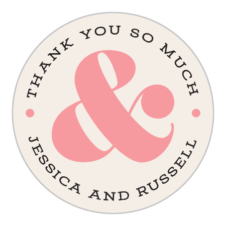 Color Block Wedding Stickers