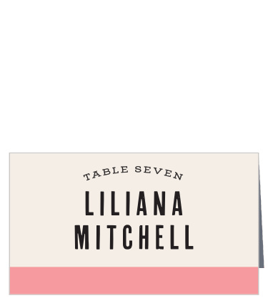 Our Color Block Place Cards utilize the same gorgeous design and color scheme as several other cards in the Color Block wedding suite.