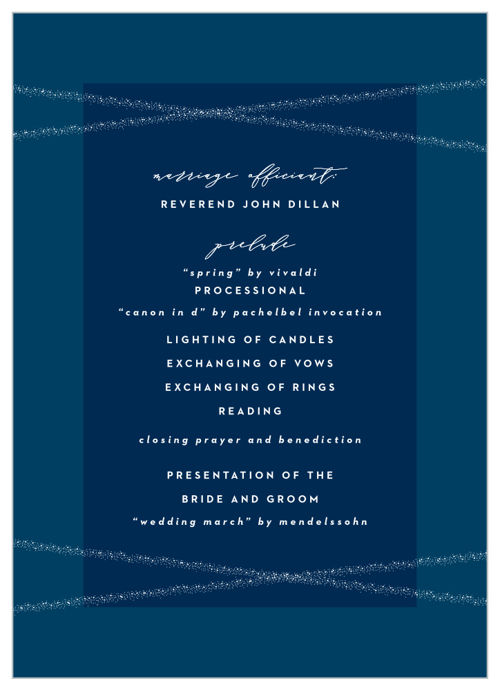 Stunning Starlight Wedding Programs