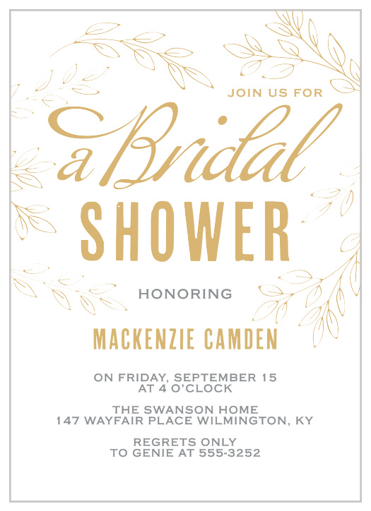 Our Bold & Bright Bridal Shower Invitations are the perfect cards for seasonal or outdoor events. 