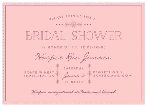 Our Delicate Daisy Bridal Shower Invitations are accentuated with intricate daisy decorations.