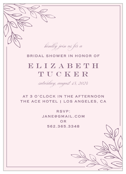 Our Enchanted Garden Bridal Shower Invitations are perfect for your outdoor or seasonal event! 