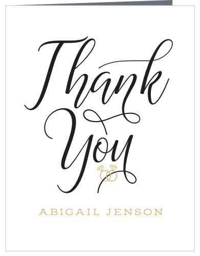Gilded Bling Bridal Shower Thank You Cards
