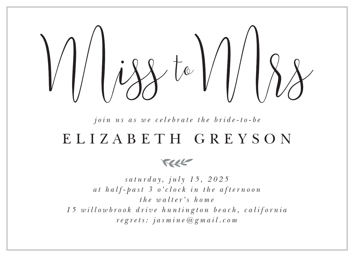 New Mrs Bridal Shower Invitations