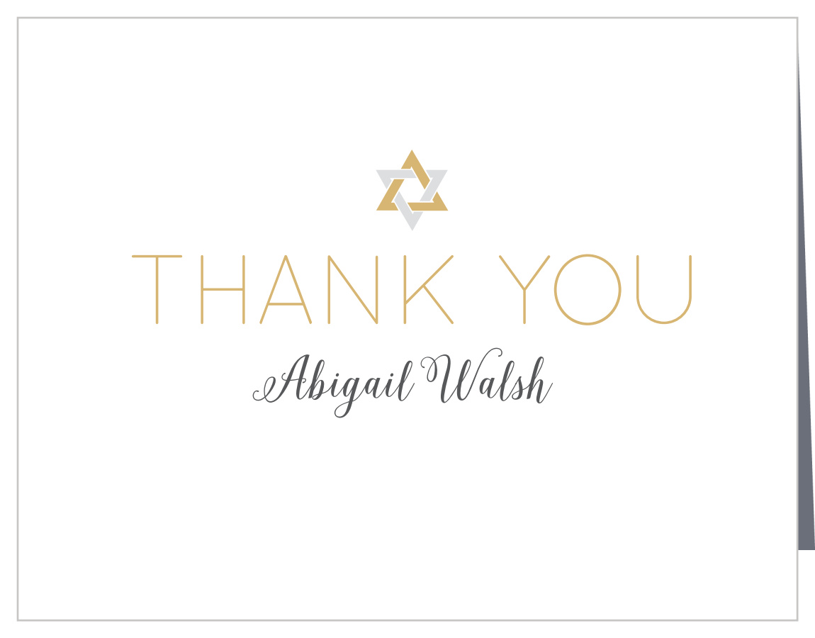 Wonderfully Weaved Bat Mitzvah Thank You Cards