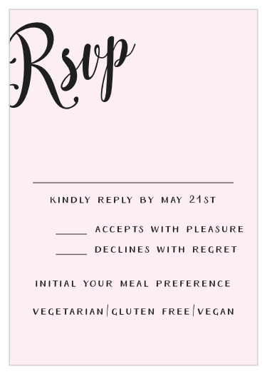 Splendid Glamour Bat Mitzvah Response Cards