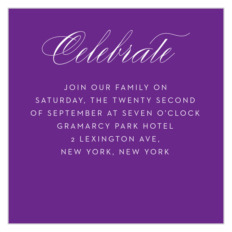 Sweet Type Bat Mitzvah Reception Cards