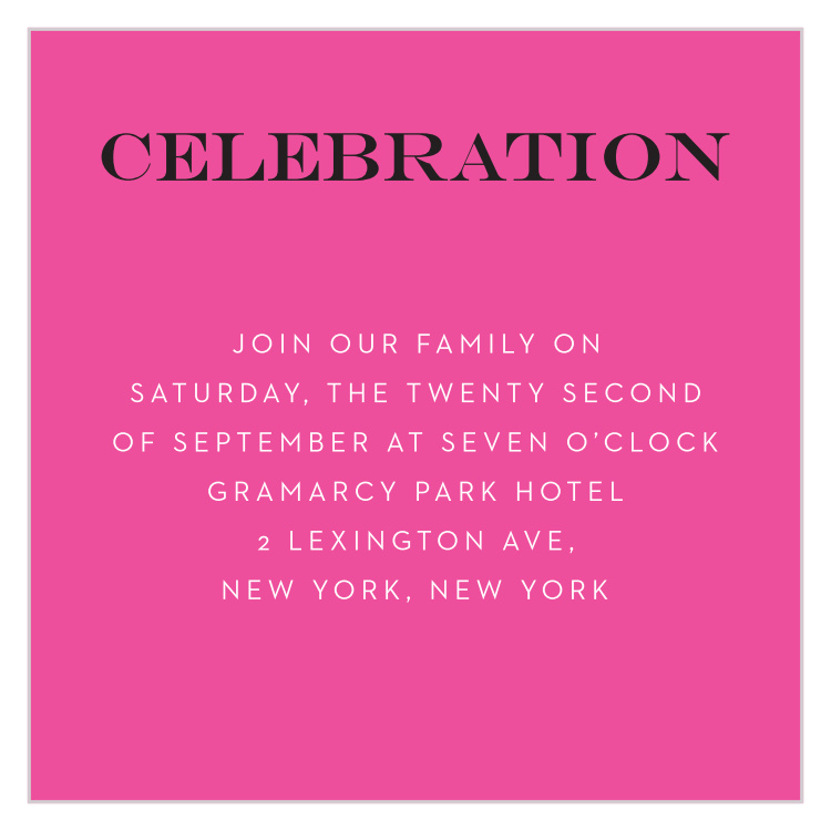 Art Pop Bat Mitzvah Reception Cards