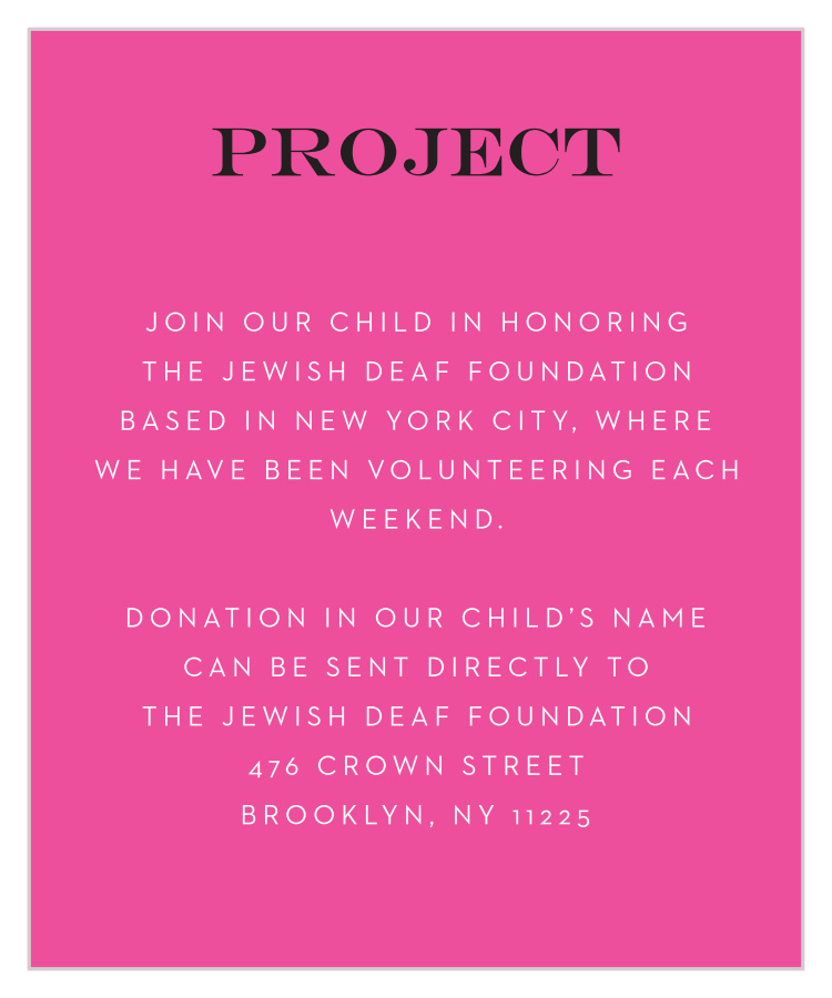 Art Pop Bat Mitzvah Project Cards