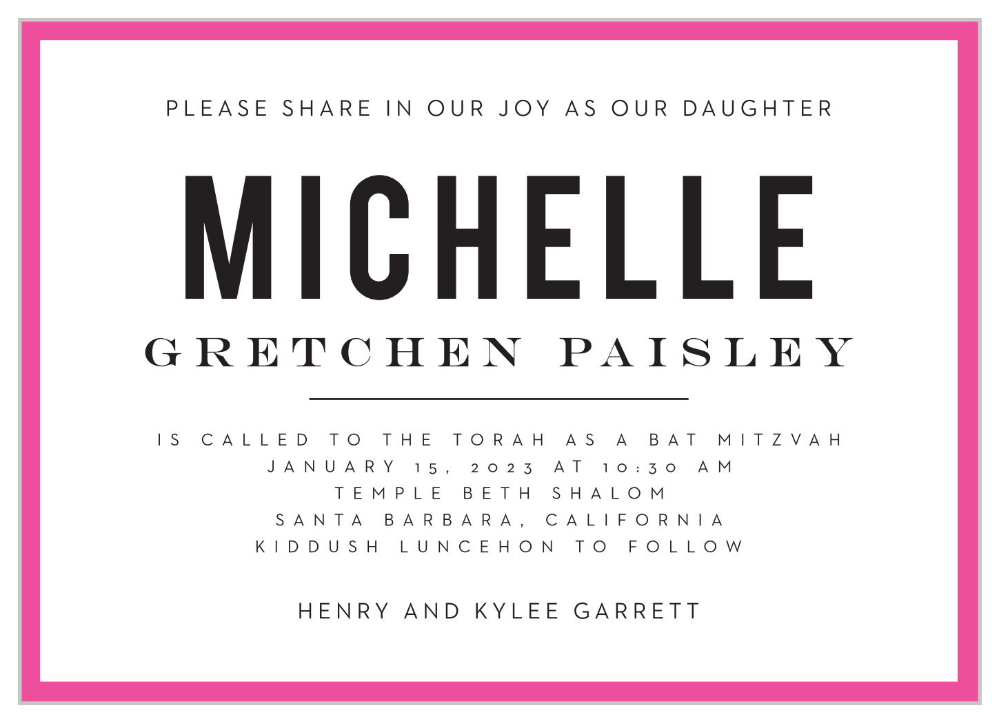 Art Pop Bat Mitzvah Invitations
