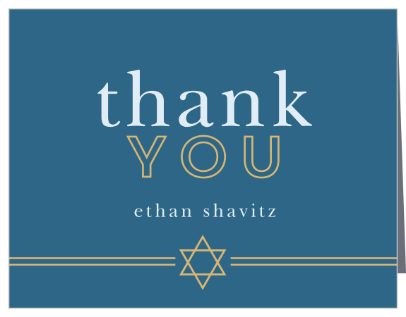 Cutting Edge Bar Mitzvah Thank You Cards