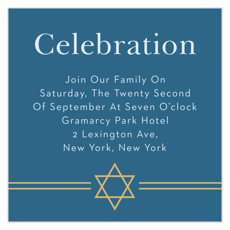 Cutting Edge Bar Mitzvah Reception Cards