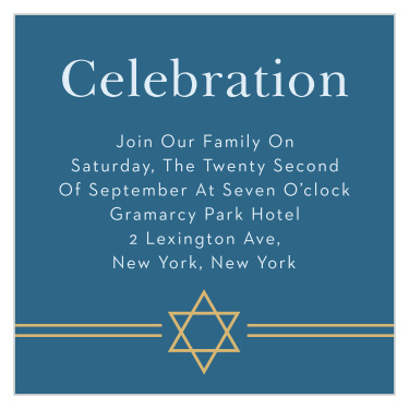 Cutting Edge Bar Mitzvah Reception Cards