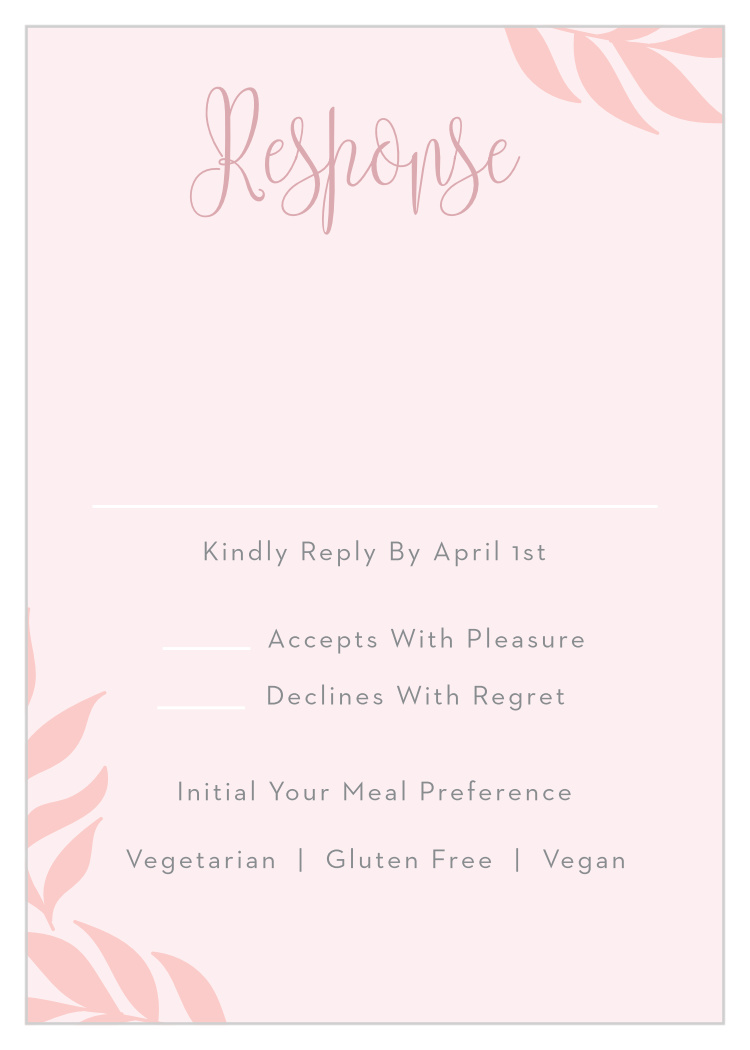 Enchanted Leaves Bat Mitzvah Response Cards