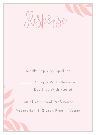 Enchanted Leaves Bat Mitzvah Response Cards