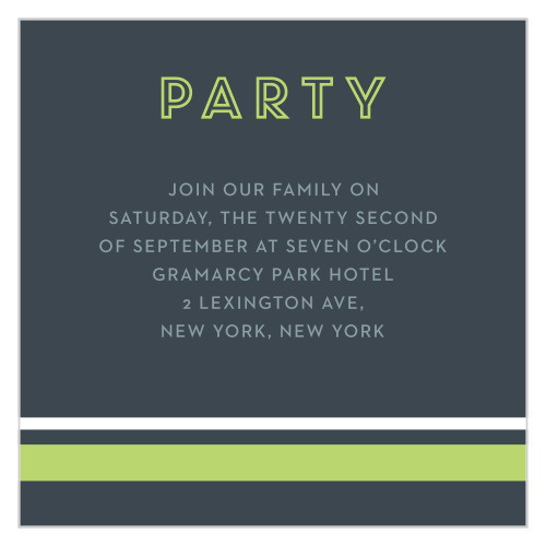 Contemporary Lines Bar Mitzvah Reception Cards