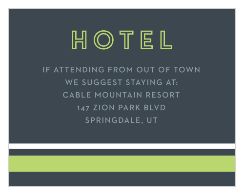 Contemporary Lines Bar Mitzvah Lodging Cards