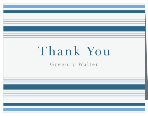 Striped Tallis Bar Mitzvah Thank You Cards