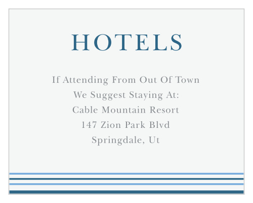 Striped Tallis Bar Mitzvah Lodging Cards