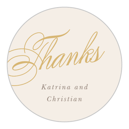 Ribbon & Scrolls Wedding Stickers