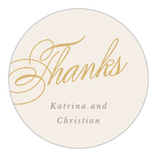 Our Ribbon and Scrolls wedding stickers are the perfect accessories for adding that extra touch to your wedding items.  The Ribbon and Scrolls Sticker is a 2" round wedding sticker that can be fully customized to work for a myriad of scenarios.
