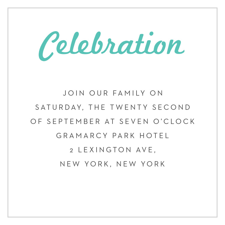 Clean Monogram Bar Mitzvah Reception Cards