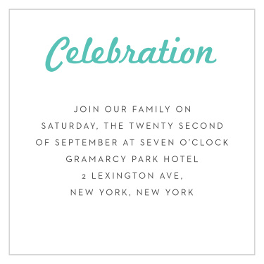 Clean Monogram Bar Mitzvah Reception Cards