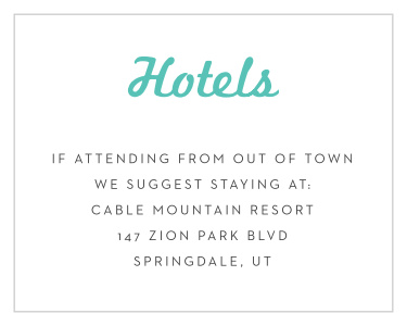 Clean Monogram Bar Mitzvah Lodging Cards