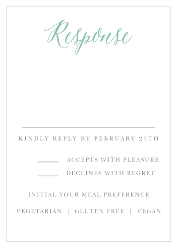 Romantic Script Bat Mitzvah Response Cards