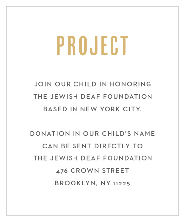 Modern Star Bar Mitzvah Project Cards