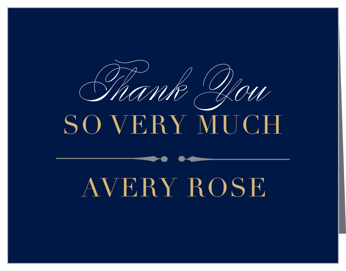 Perfect Type Bat Mitzvah Thank You Cards