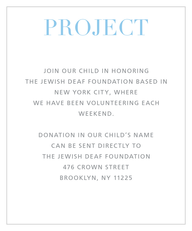 Bold Mitzvah Bar Mitzvah Project Cards
