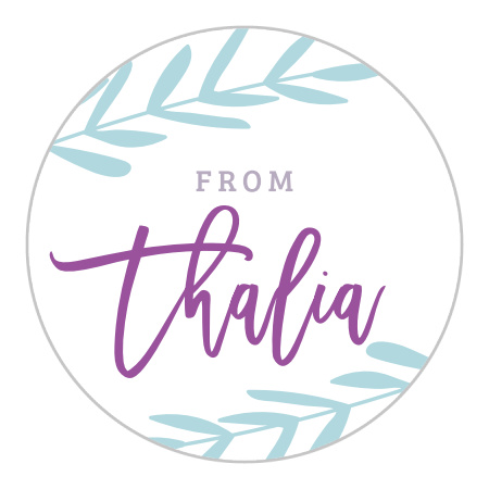 Elegant Vineyard Bat Mitzvah Stickers